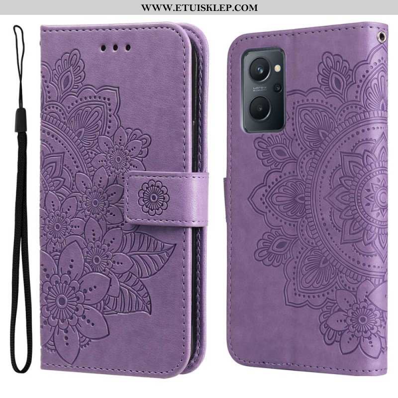 Etui Folio do Realme 9i Kwiaty Mandali